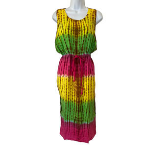 NWT Women’s Hawaii Aloha State Tie Dye String Dress Sundress Coverup One Size